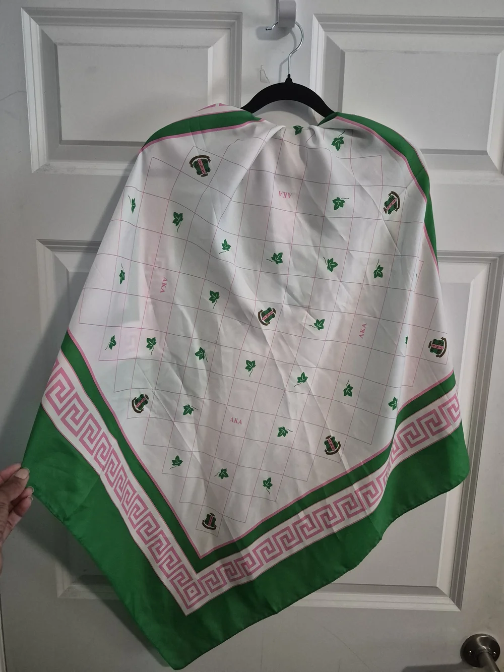 Alpha Kappa Alpha AKA Scarf Ivy Pink Green The Rah Rah Collection 34